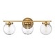 preview thumbnail 2 of 8, Trade Winds Linda 3-Light 24" Bathroom Vanity Light Natural Brass
