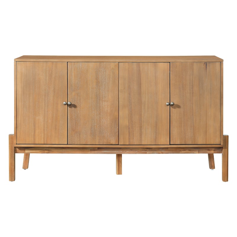 4 Doors Vintage Sideboard Cabinet with Metal Handles