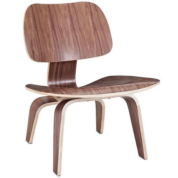 2xhome - Plywood Lounge Chair Wood Chair Plywood Low Lounge Chair for Living Room Wood Chair Accent Walnut