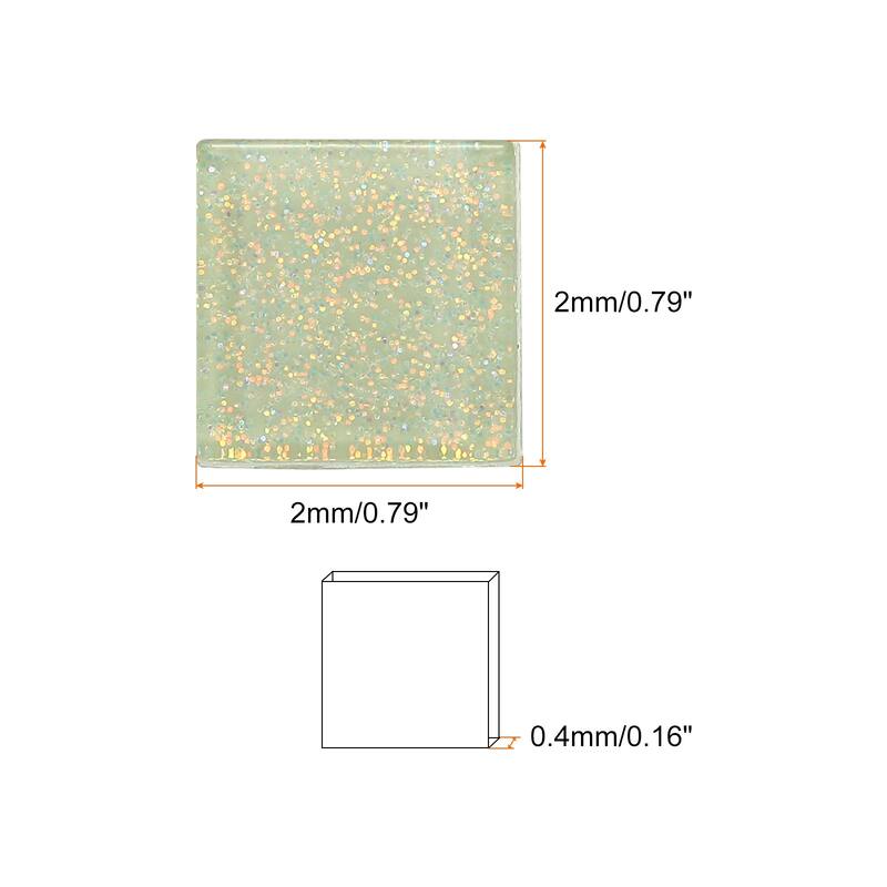 Mosaic Tiles, Glass Tiles 2 x 2cm for DIY Crafts, 50pcs 200g