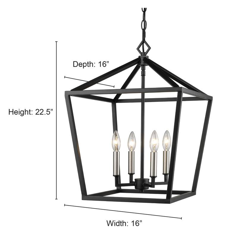Millennium Lighting 4 Light Metal Pendant Light in Multiple Finishes