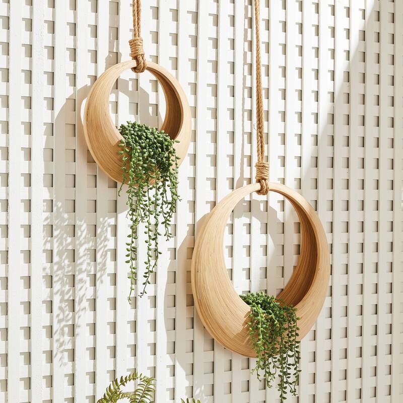 Jayla Bamboo Hanging Baskets