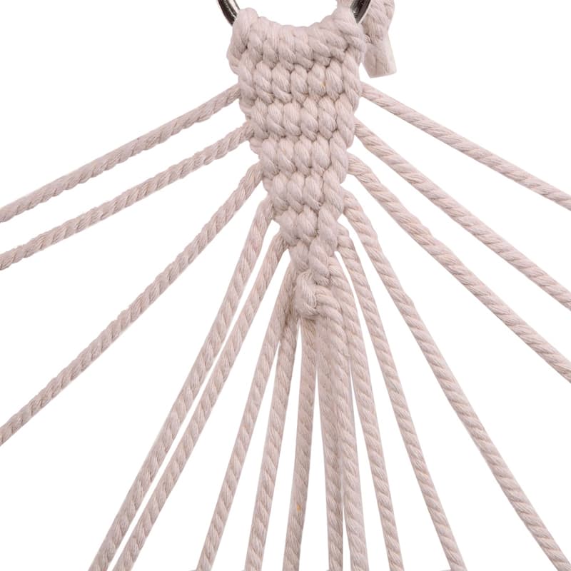Outdoor Cotton Hanging Rope Air/Sky Chair Swing beige