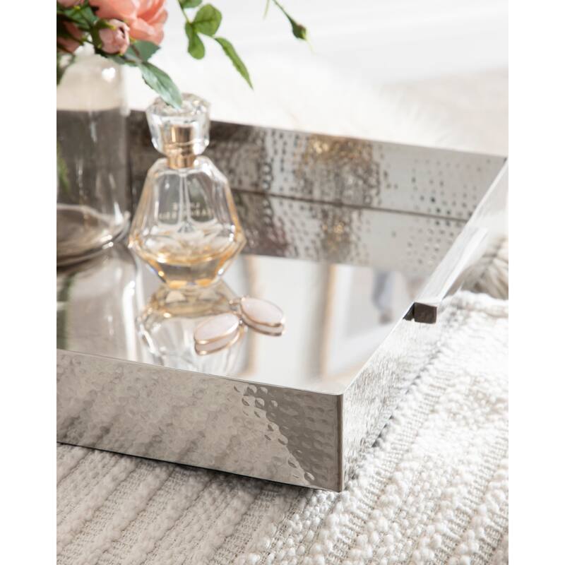 Kate and Laurel Samana Rectangle Metal Tray