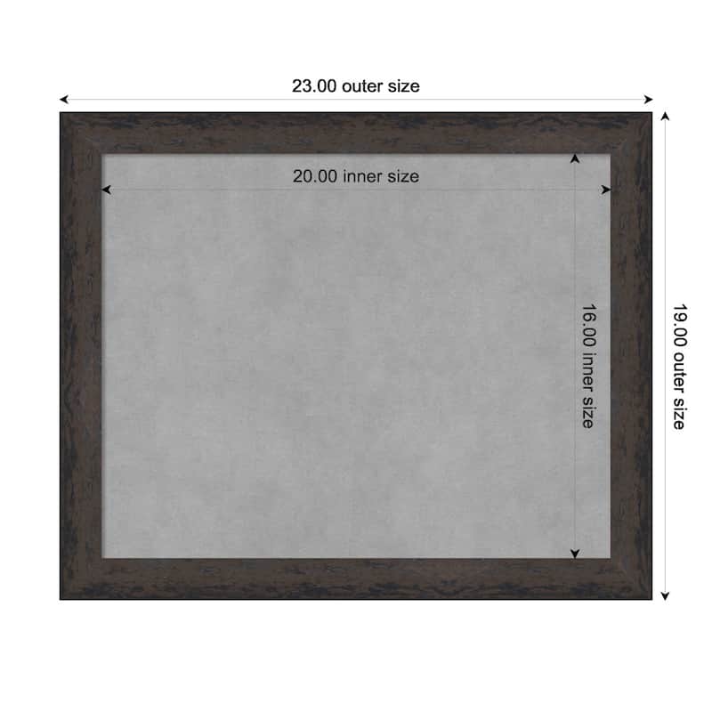 Amanti Art Dappled Black Brown Narrow Framed Magnetic Board - Board Size 20x16