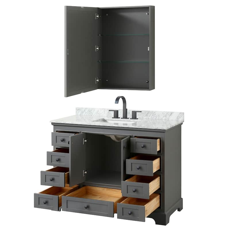 Deborah 48-inch Single Bathroom Vanity, Medicine Cabinet