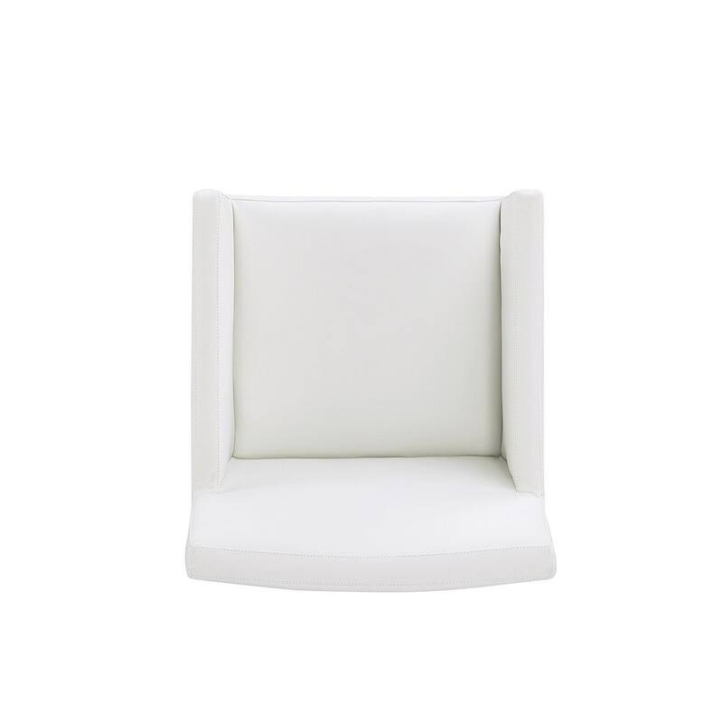 Manhattan Comfort Anna Modern Square Faux Leather Dining Armchair