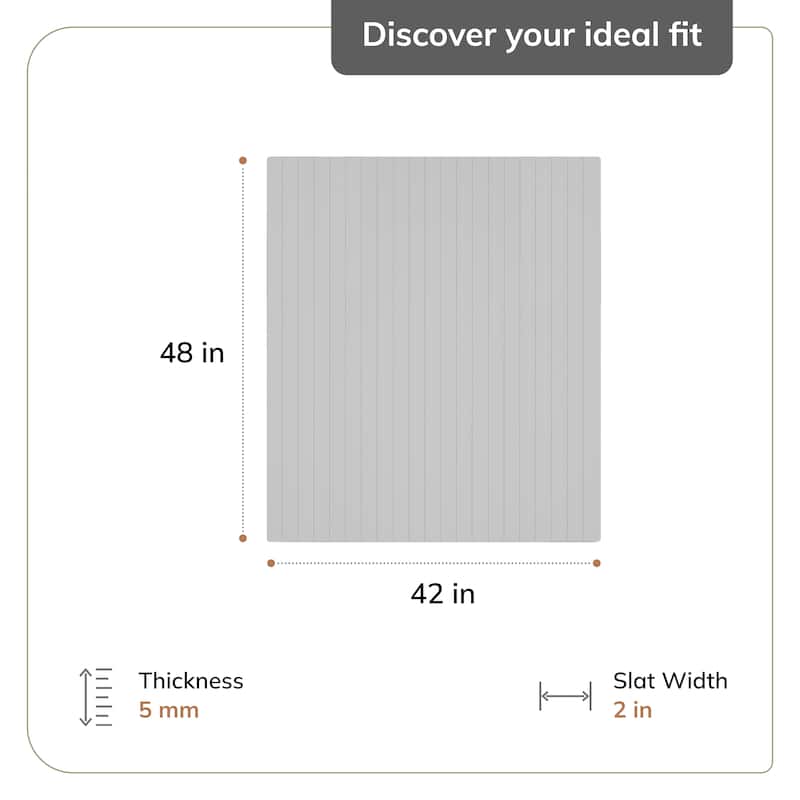 Eco Bamboo Standard Rectangular Cherry Chair Mat (42 x 48)