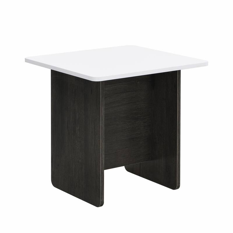 Modern Light Luxury Coffee Table Set of 2 - Small Square Coffee and End Tables with Spacious Tops