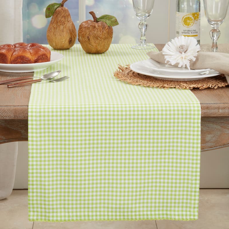 Traditional Gingham Table Runner