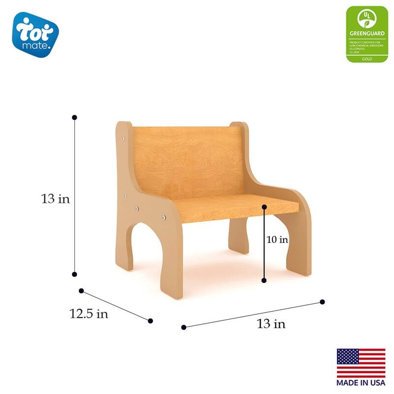 Tot Mate 10" Laminate Activity Chair Pack of 2, Assembled