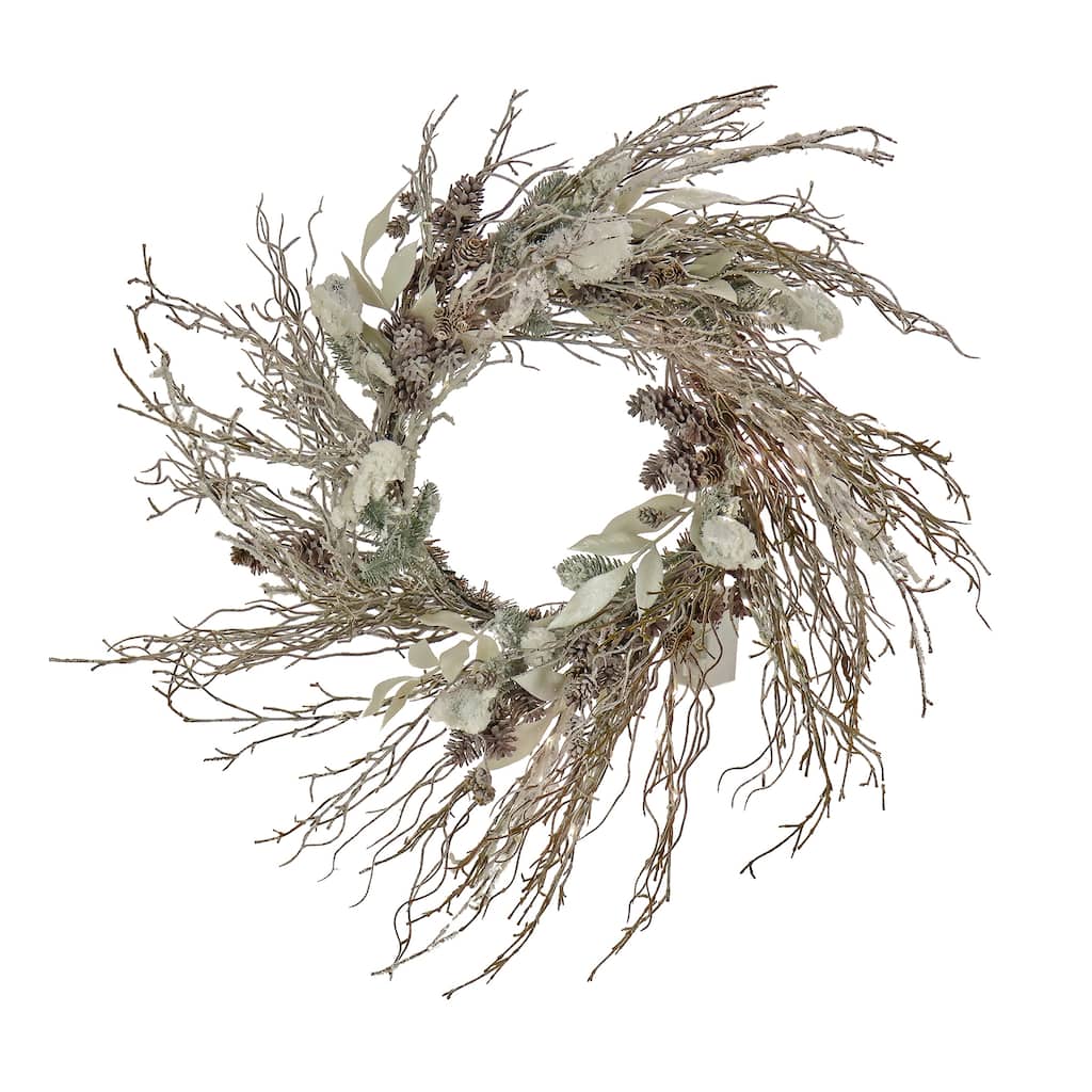 National Tree Company 2 ft. Christmas Alpine Trimmed Snow Lump Wreath - 2 ft