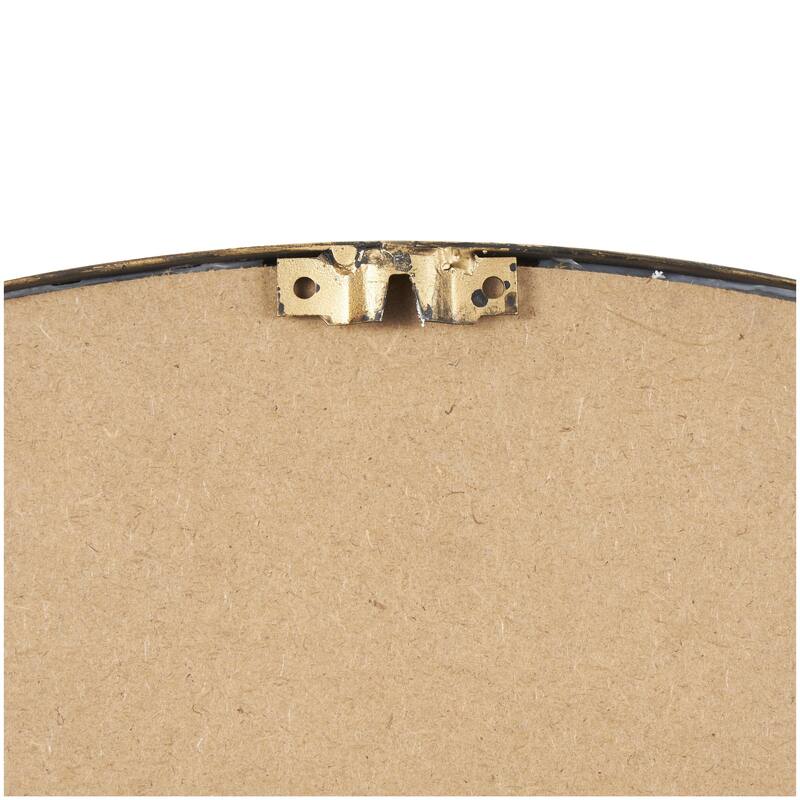 Metal Room Wall Mirror with Linked Chain Frame - Gold - Roche River Decor