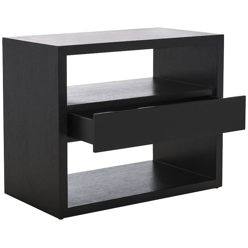 SAFAVIEH Unique 2-Shelf Single Drawer Nightstand