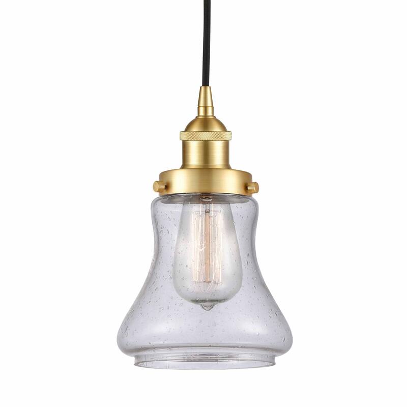 Innovations Lighting 616-1PH-10-6 Bellmont Pendant Bellmont 6" Wide - Satin Gold / Seedy