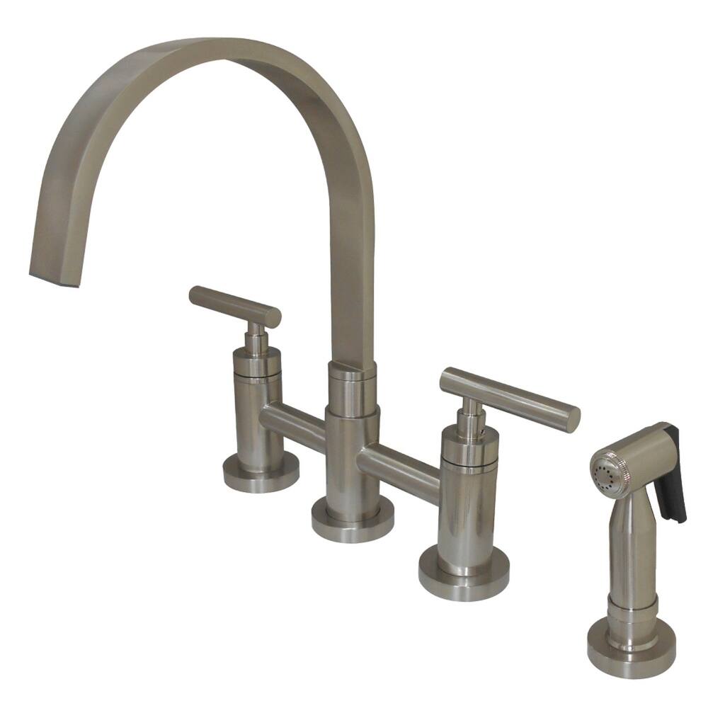 Manhattan Bridge Kitchen Faucet with Brass Spray