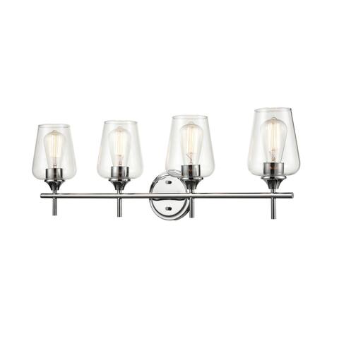 Millennium Lighting Ashford 4 Light Bathroom Vanity in Multiple Finishes with Clear Glass Shades
