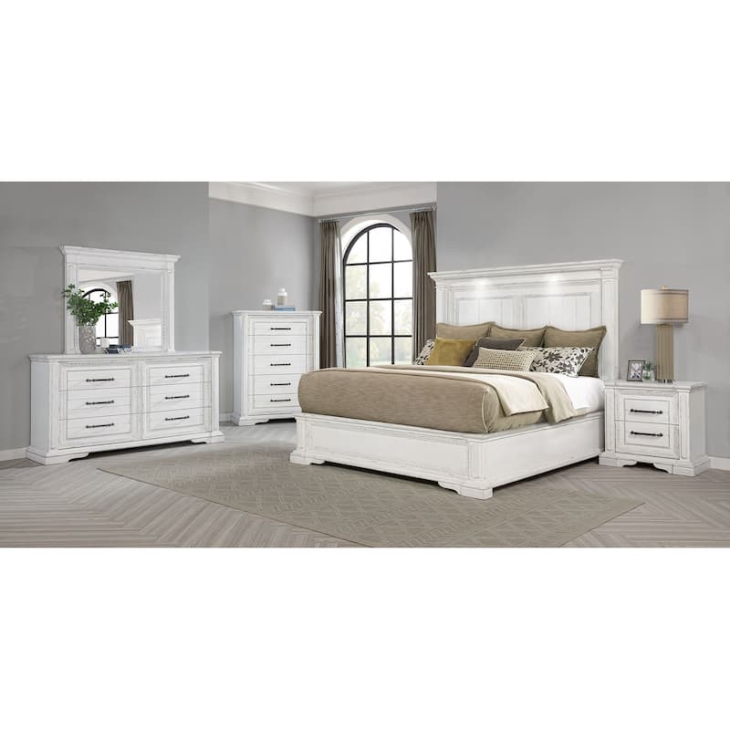 McKinney Bedroom Set Vintage White - Eastern King - 5 Piece