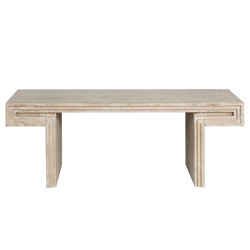 Double-Tier Structure Vintage Industrial Coffee Table for Living Room