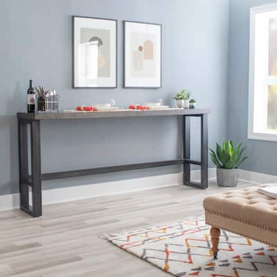 Caverly Grey Wooden Sofa Bar Table