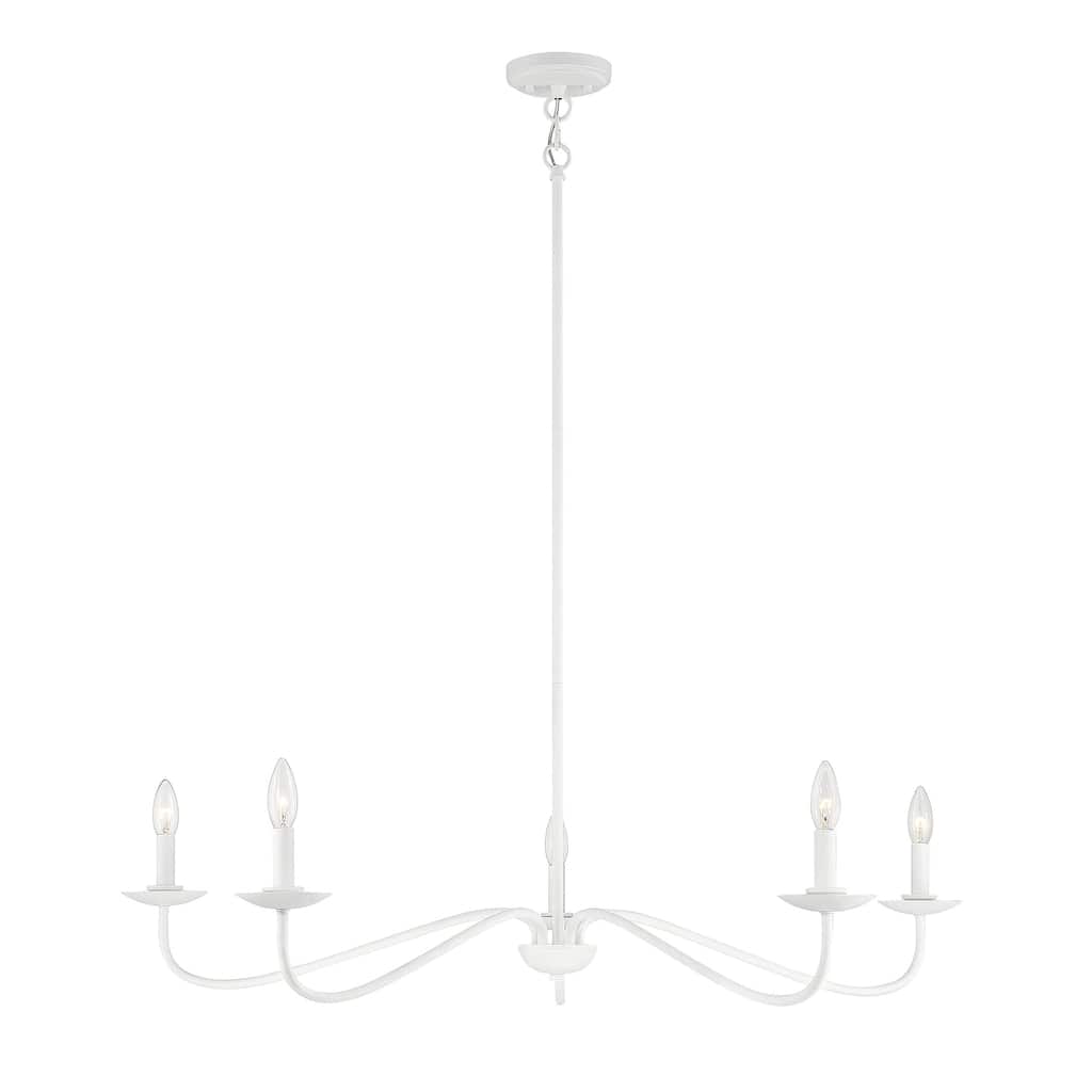 Trade Winds Harper 5-Light Chandelier in Bisque White