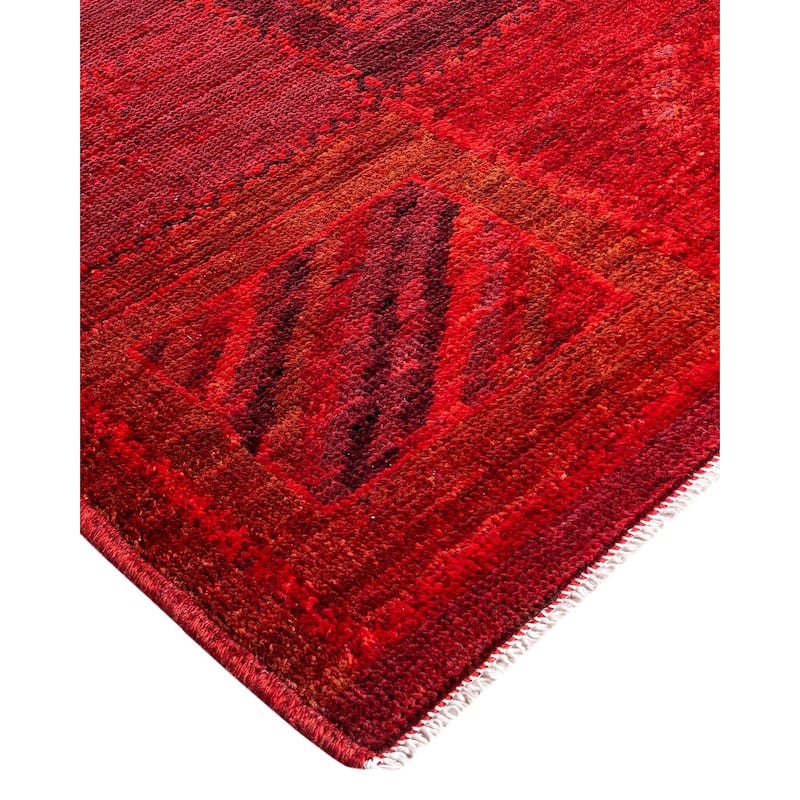Vibrance One-of-a-Kind Hand-Knotted Area Rug - Red, 9' 2" x 11' 9" - 9' 2" x 11' 9"