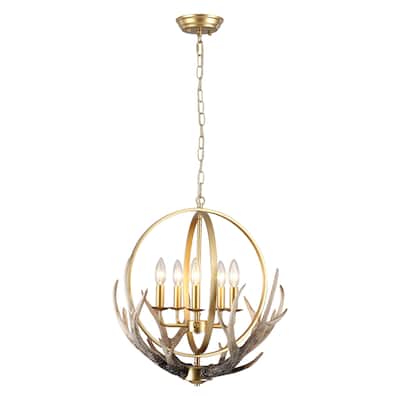5-Light Modern Foyer Pendant Kitchen Island Hanging Chandelier Lighting for Dining Room