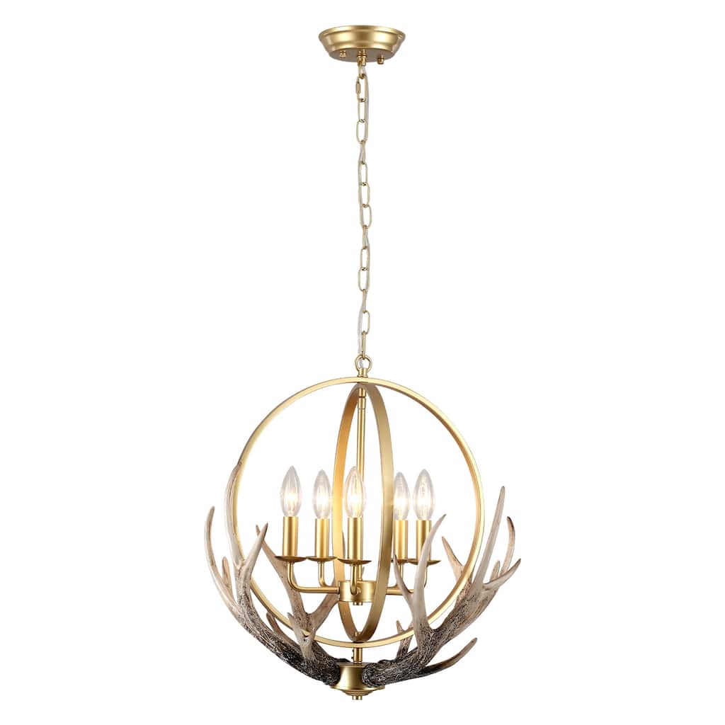 5-Light Modern Foyer Pendant Kitchen Island Hanging Chandelier Lighting for Dining Room