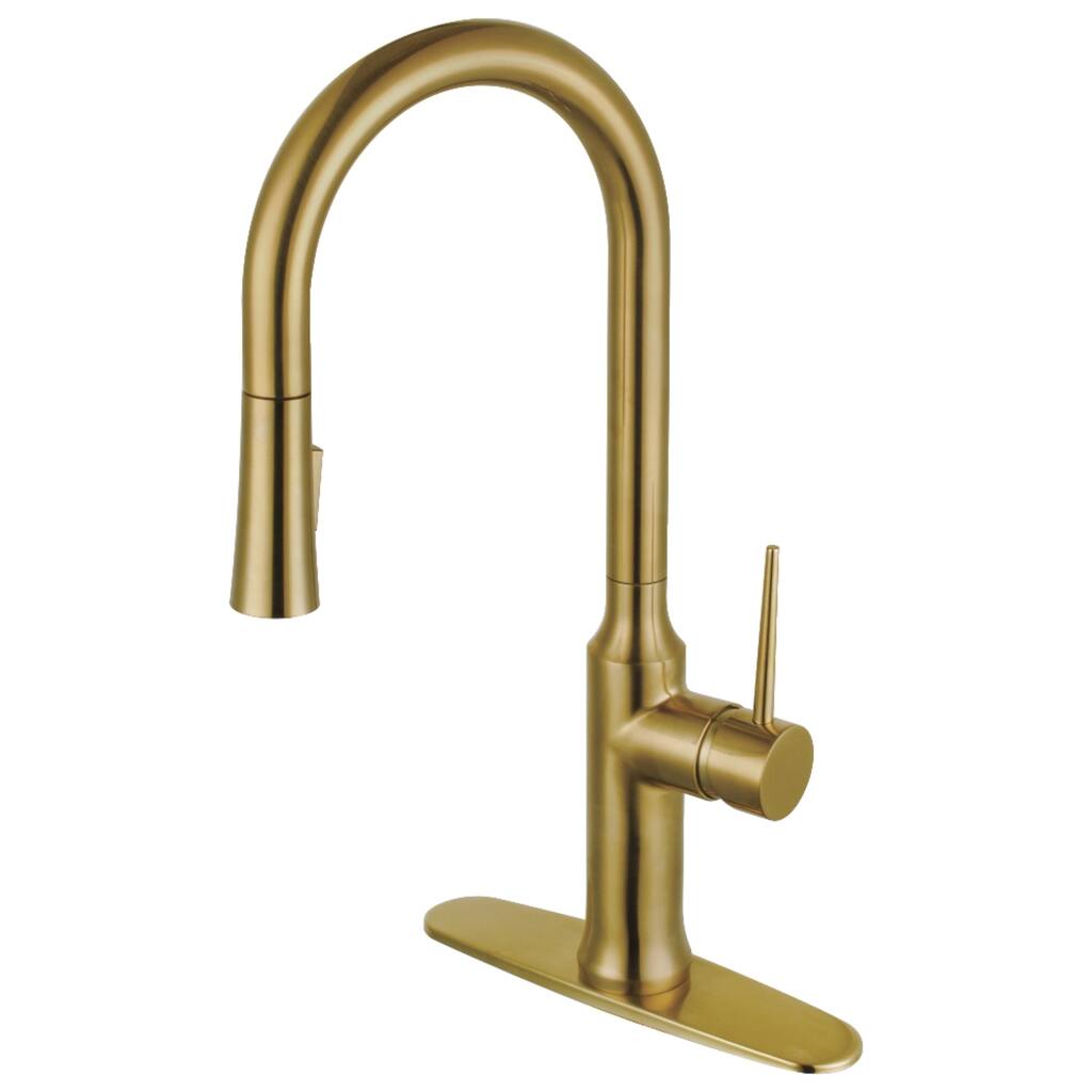 Kingston Brass New York Single-Handle Pull-Down Kitchen Faucet