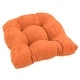 preview thumbnail 57 of 62, 19-inch U-Shaped Microsuede Chair Cushion (Set of 1, 2, or 4) Single - Tangerine Dream
