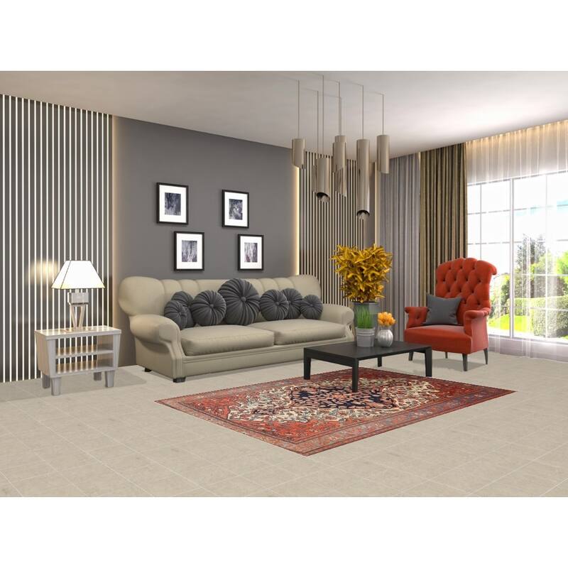 Pre-1900 Antique Sarouk Farahan Persian Rug Hand-Knotted Wool Carpet - 4'3" x 6'2"