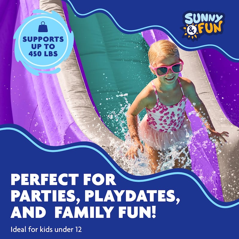 Sunny & Fun Four Corner Inflatable Water Slide Park