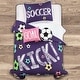 preview thumbnail 9 of 22, Lush Decor Girls Soccer Kick Quilt Set