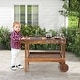 preview thumbnail 2 of 8, Costway Kids Wooden Mud Play Kitchen Cart with Sink, 4 Stoves & - See Details