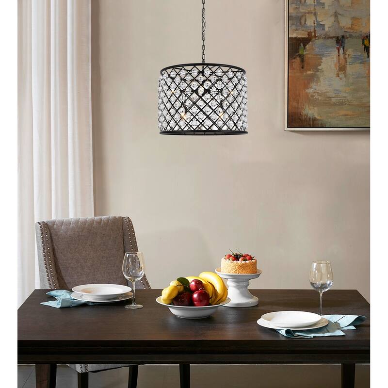Royce Edge 8-Light Matte Black Chandelier
