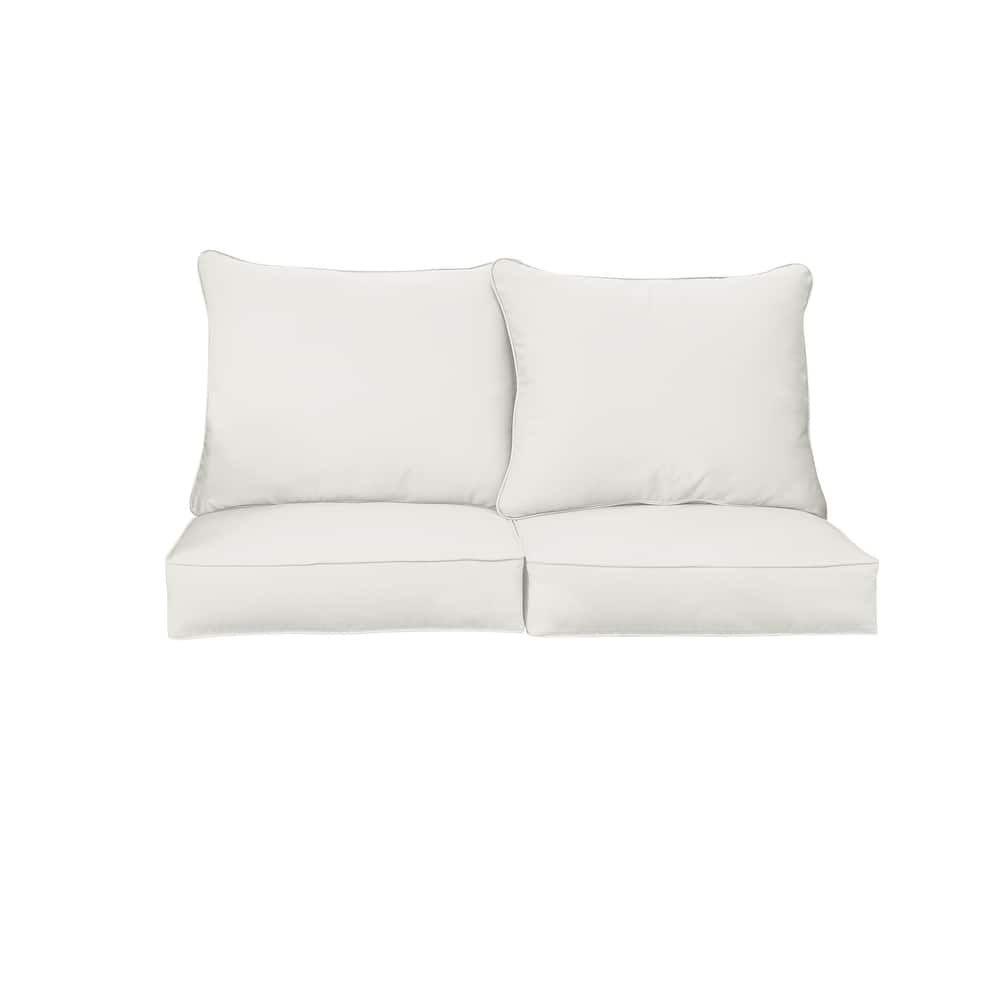 Sorra Home Sunbrella Outdoor Loveseat Pillow and Cushion Set