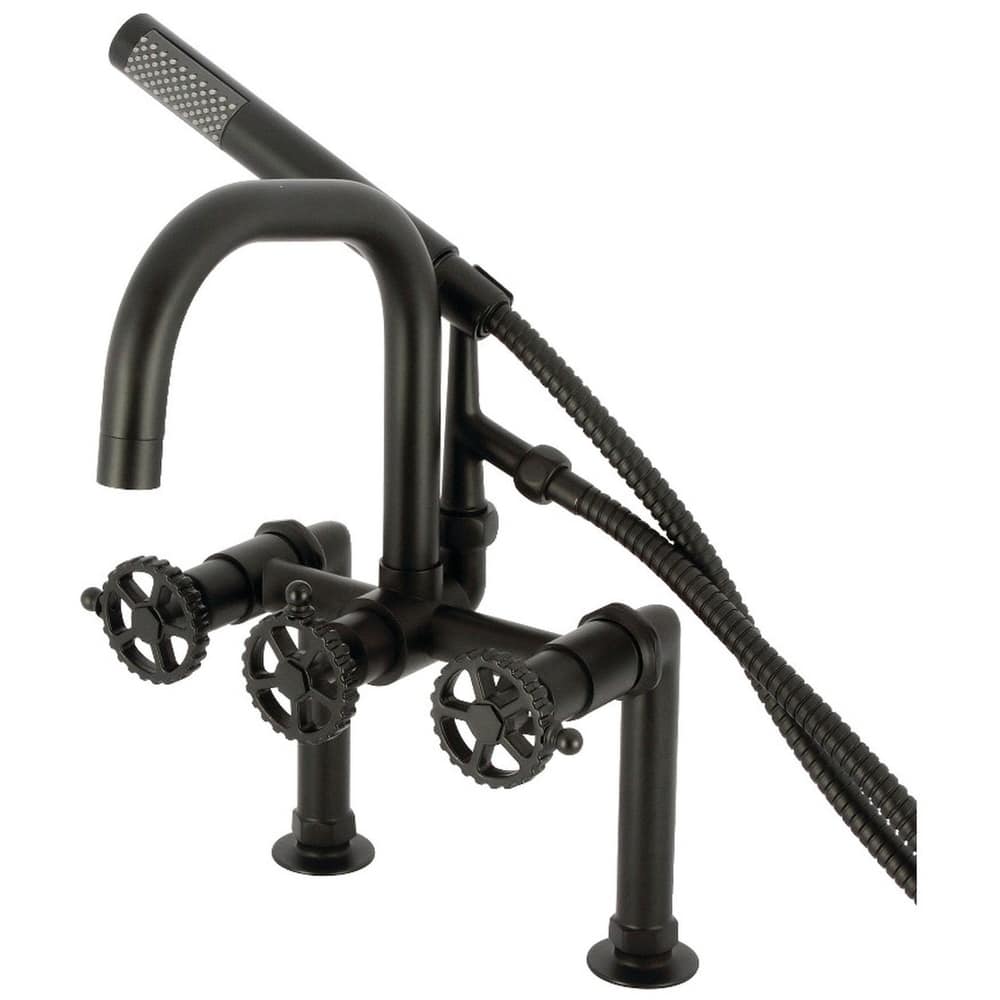 Kingston Brass AE840.CG Fuller Deck Mounted Tub Filler with Built-In