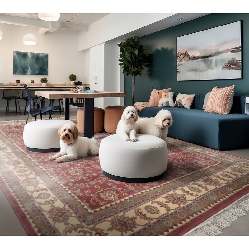 9x12 Hand Knotted Wool Plum Heriz Plush Pile Pande Cameron sheen Rug - 9' x 12'