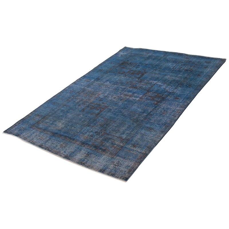 ECARPETGALLERY Hand-knotted Color Transition Blue Wool Rug - 6'1 x 8'11