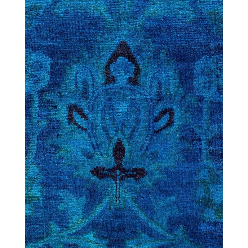 Fine Vibrance, One-of-a-Kind Hand-Knotted Area Rug - Purple, 4' 6" x 7' 3" - 4' 6" x 7' 3"