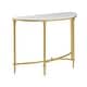 preview thumbnail 4 of 9, Madison Park Signature Bordeaux White/Gold-tone Marble/Metal Console Table