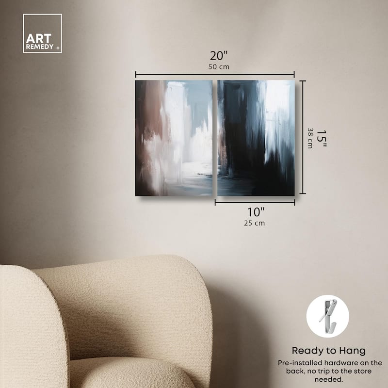 Chiaroscuro Canvas Set of 2 by Art Remedy, Gallery Wrapped