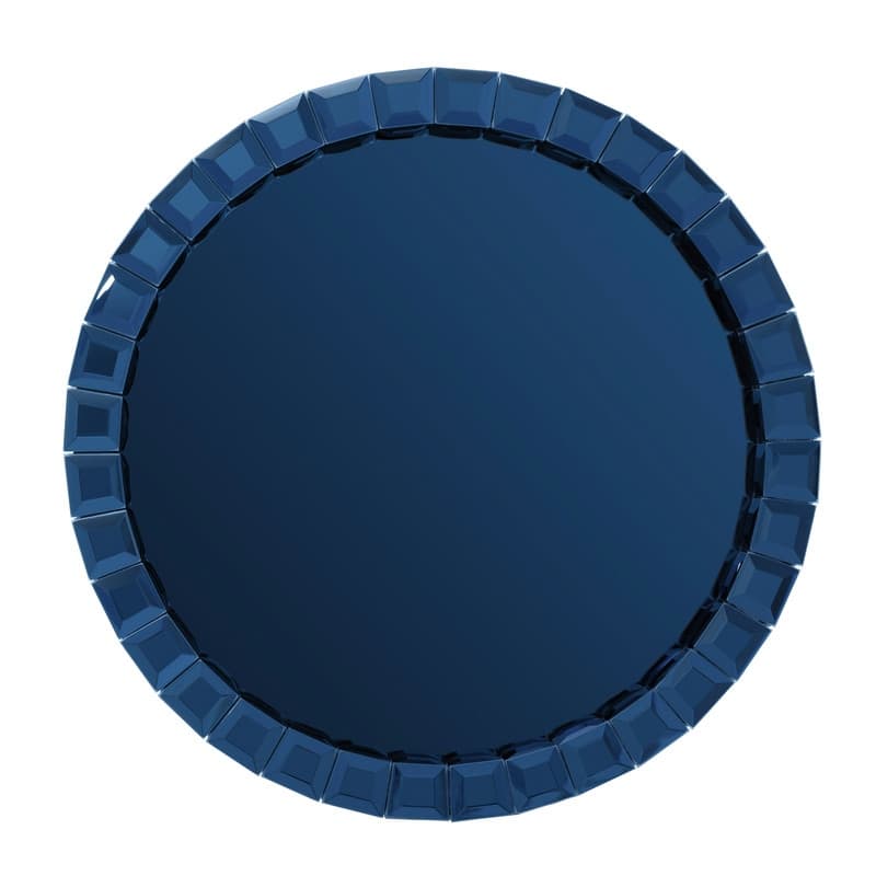 Modern Round Glass End Table with Tray Top