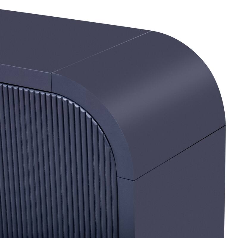 4-door Curved Corner Design Wavy Door Cabinet