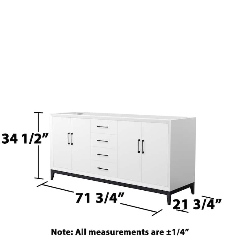 Wyndham Collection WCH818172D-CXSXX-MXX Amici 72" Double Free Standing