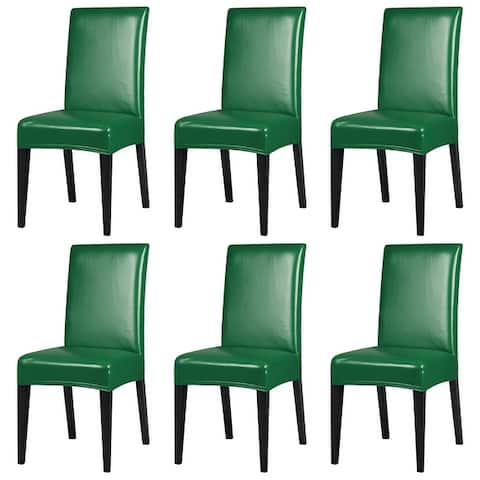 PU Leather Dining Chair Covers Slipcovers Furniture Protector