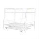 preview thumbnail 61 of 95, Metal Bunk Bed with Trundle and Guardrail, Convertible to Two Beds