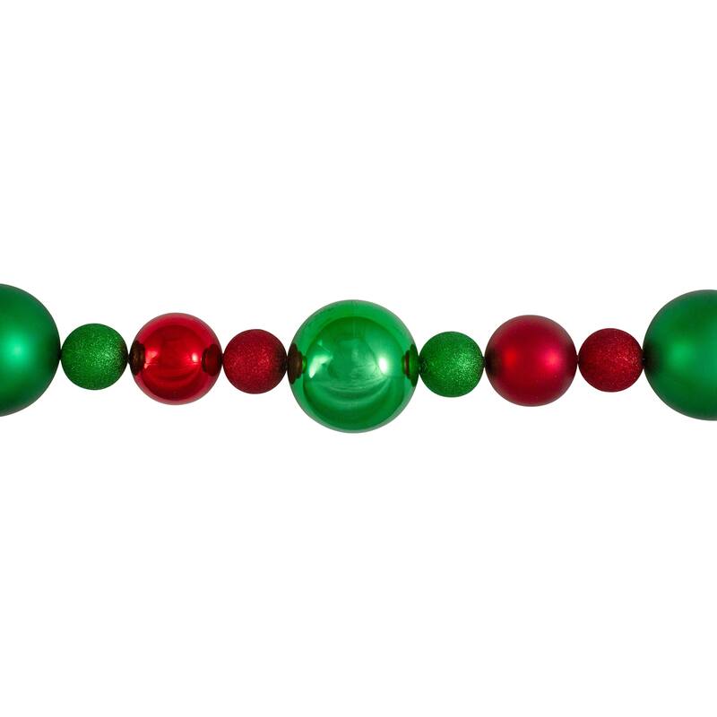 6' 3-Finish Shatterproof Ball Christmas Garland