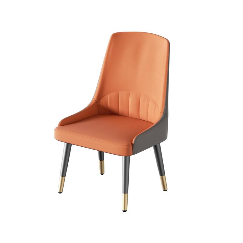 2 pieces Contemporary Leather Dining Chair - 18x19.7x32.3 inch
