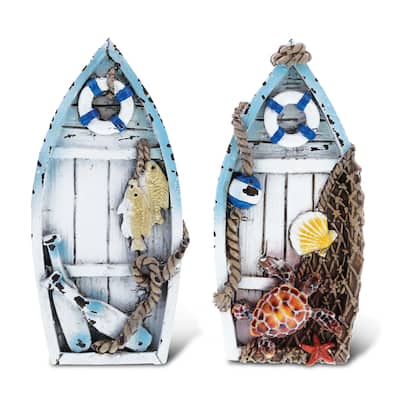 CoTa Global Row Boats - 3D Designs - Nautical Beach Magnet (2pc Set) - 0.5″Lx1.9″Wx3.75″H